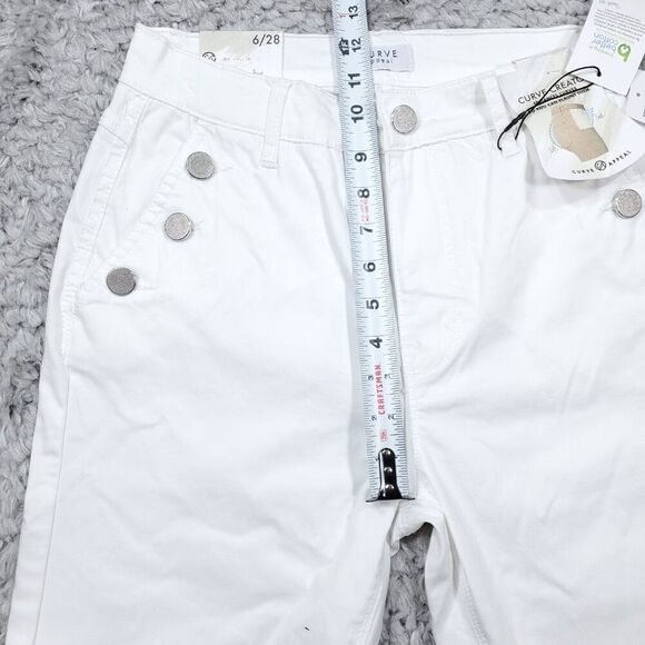 Curve Appeal Curve Creator High Rise Boot Jeans Bootcut White Stretch Size 6 28 - Picture 15 of 16